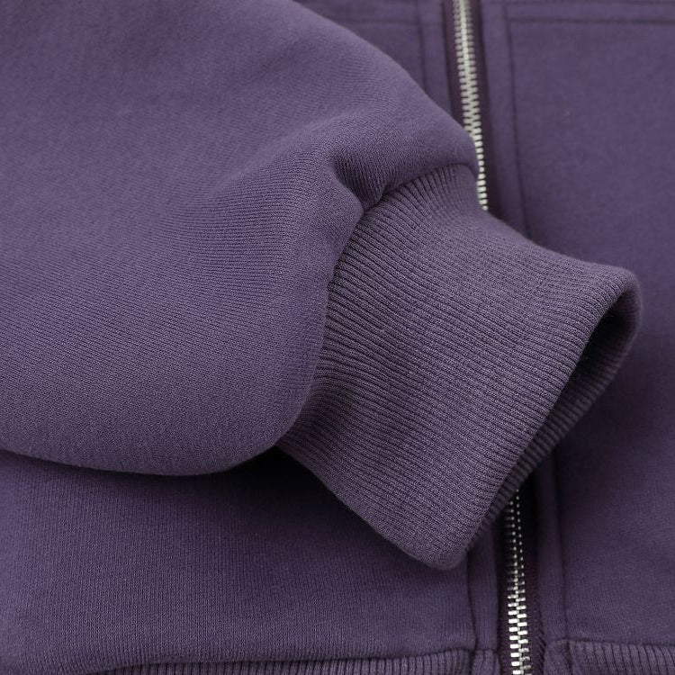 Beaded Zipper Graphic Hoodie