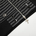 Static Crest Striped Hoodie
