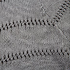 Open Knit Button Cardigan Sweater