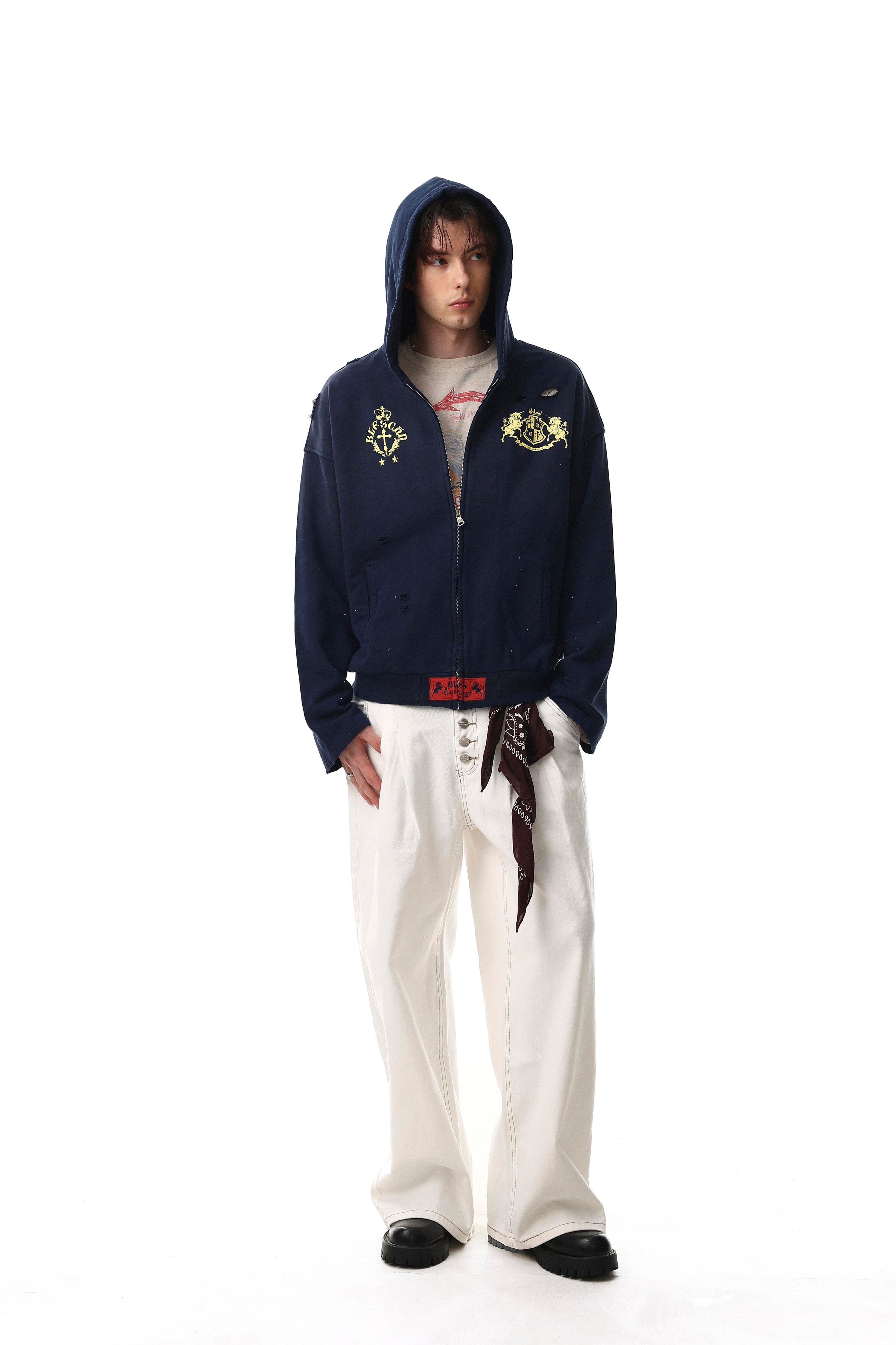 Crowncrest Distressed Hoodie