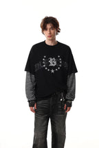 Midnight Striped Layered Tee