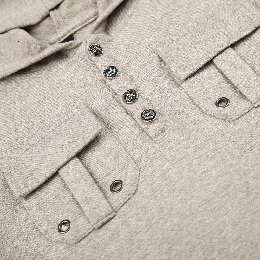 Sahara Grommet Hooded Long Sleeve