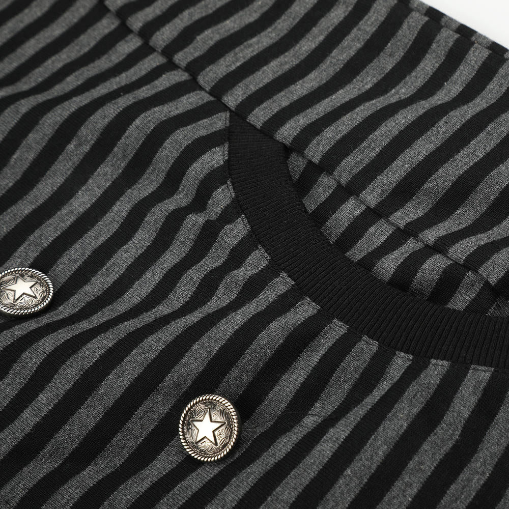 Static Crest Striped Hoodie