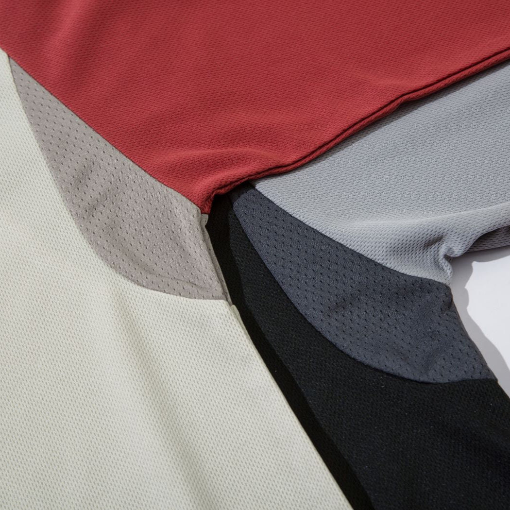 Aborfend Panel Stripe Quarter-Zip Long Sleeve Jersey - h0neybear aka honeybear clothing