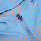 Rosette Striped Funnel Hoodie