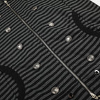 Static Crest Striped Hoodie