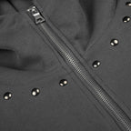 Vandal Studded High-Neck Hoodie