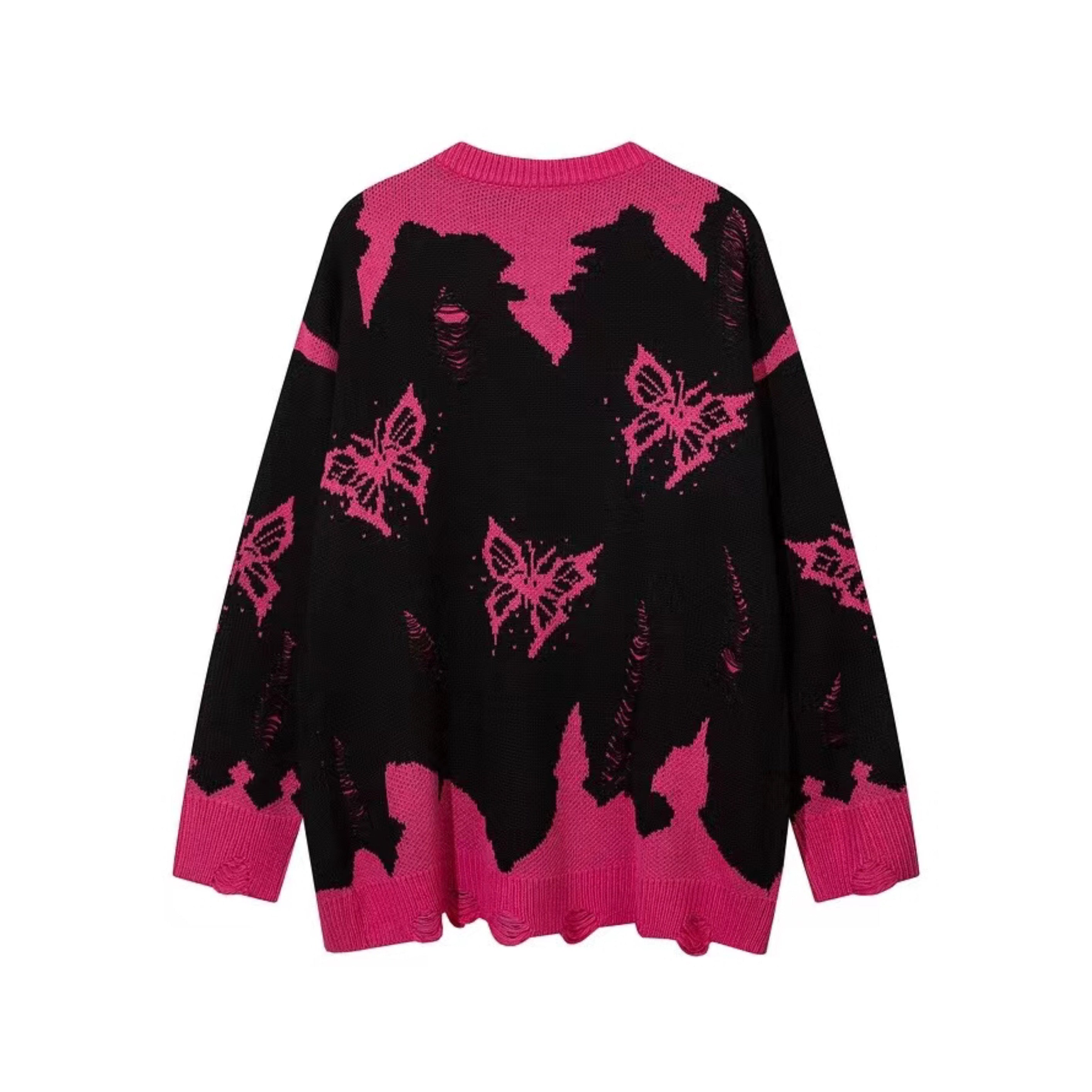 Butterfly Rip Knitted Sweater