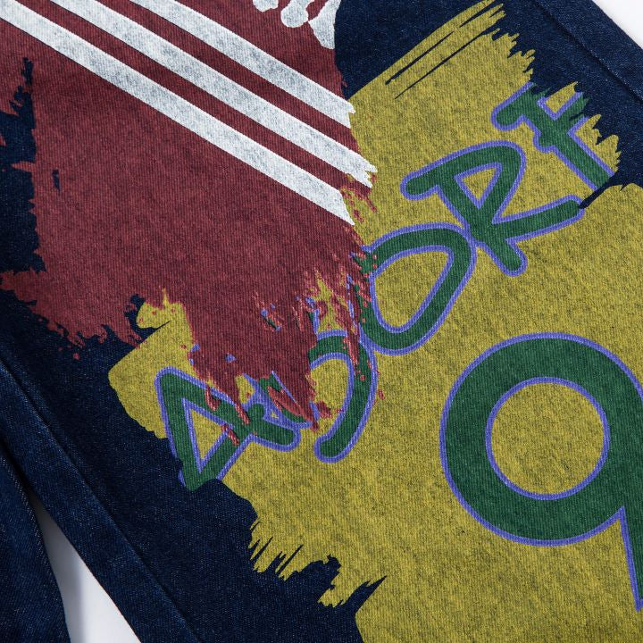 Jersey Patch Baggy Barrel Jeans