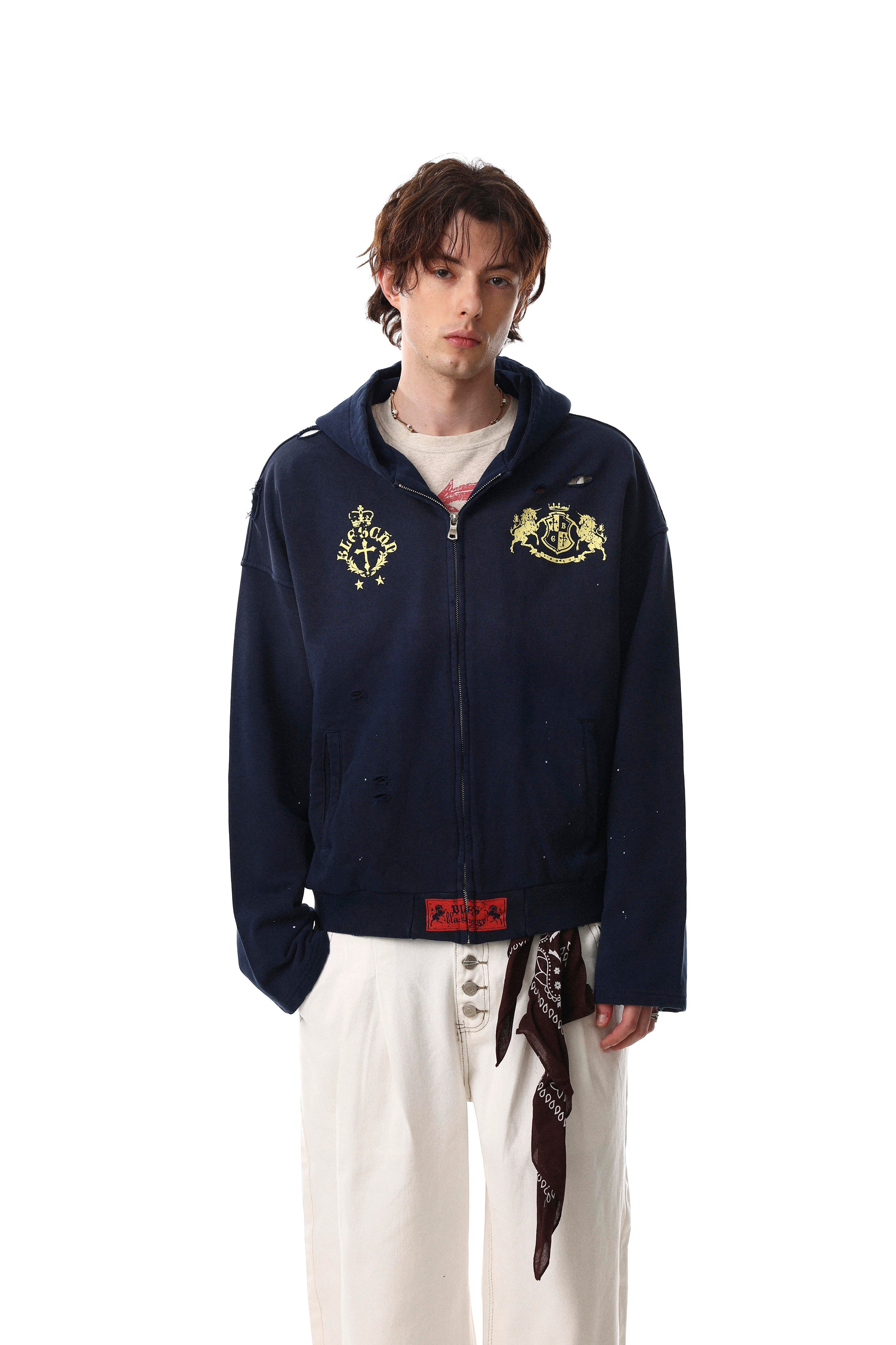 Crowncrest Distressed Hoodie