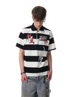 Rogue Stripe Graphic Polo T-shirt