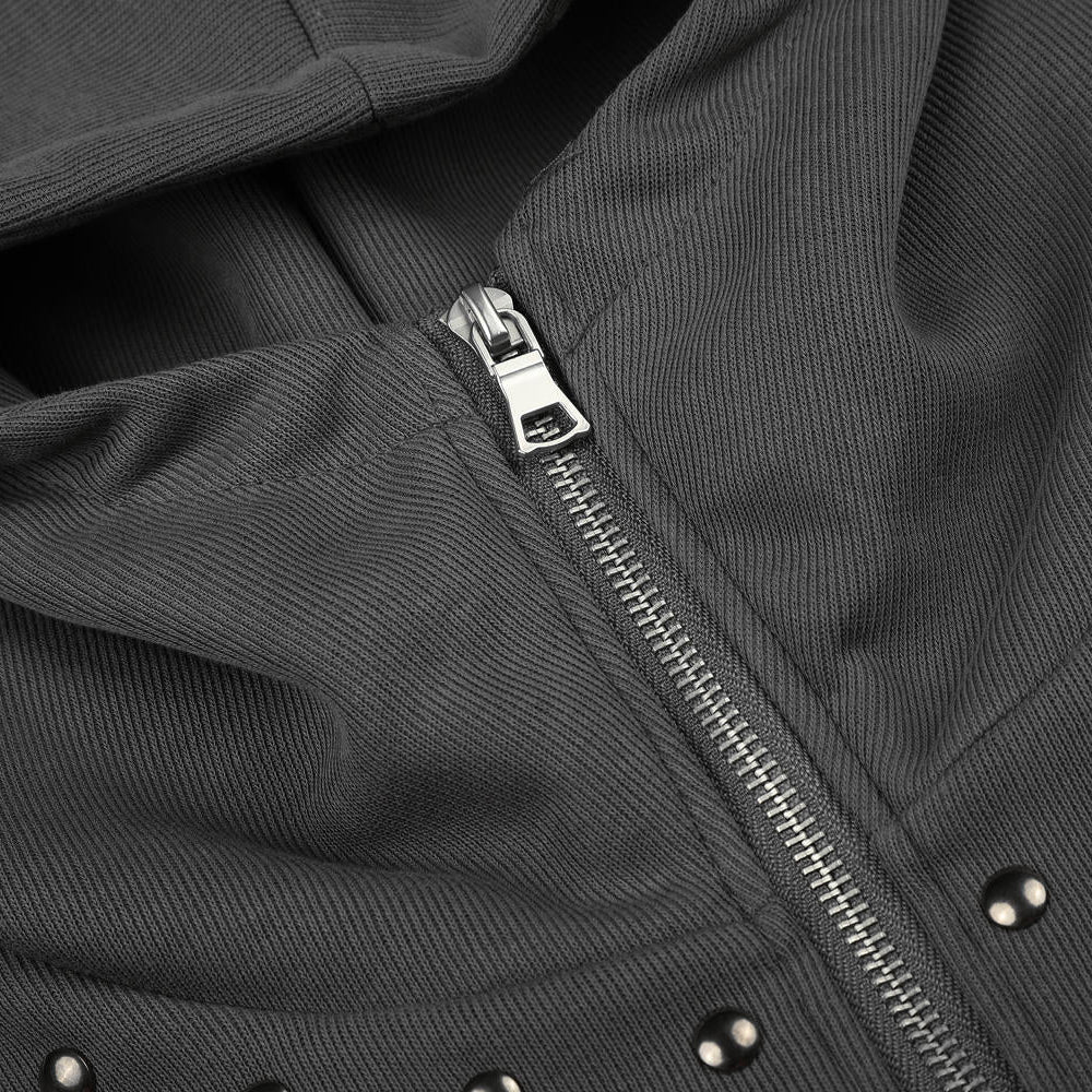 Vandal Studded High-Neck Hoodie