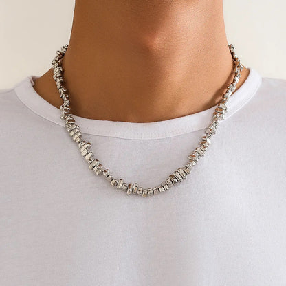 Silver Stone Beaded Necklace