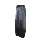 Distressed Dip-Dye Barrel Jean Pants - h0neybear streetwear jeans