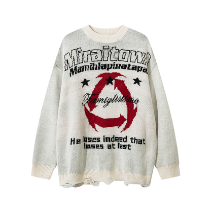 Miraitown Mystery Distressed Sweater