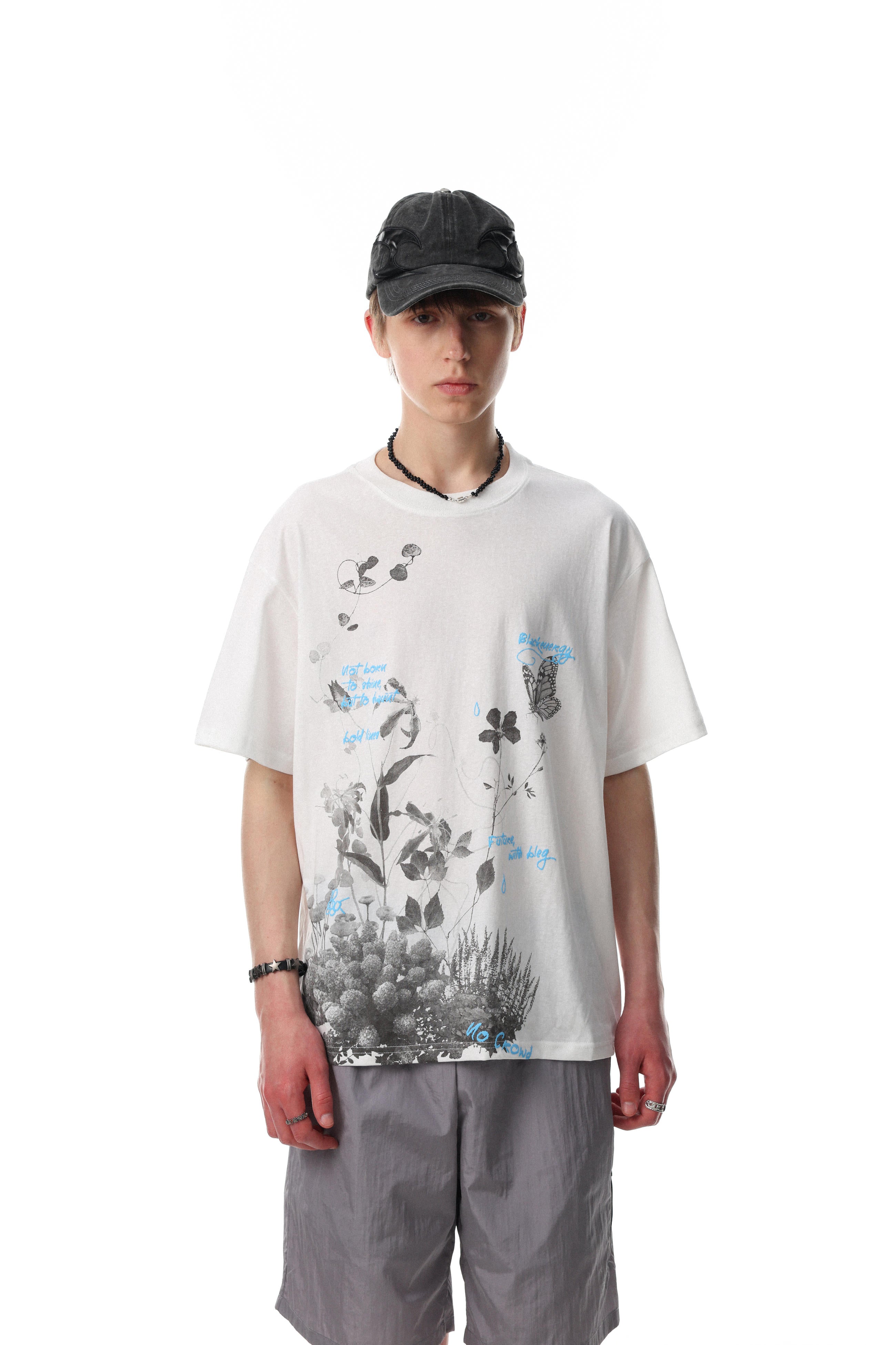 Hollow Bloom Graphic T-Shirt