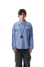 Azure Crest Pinstripe Shirt