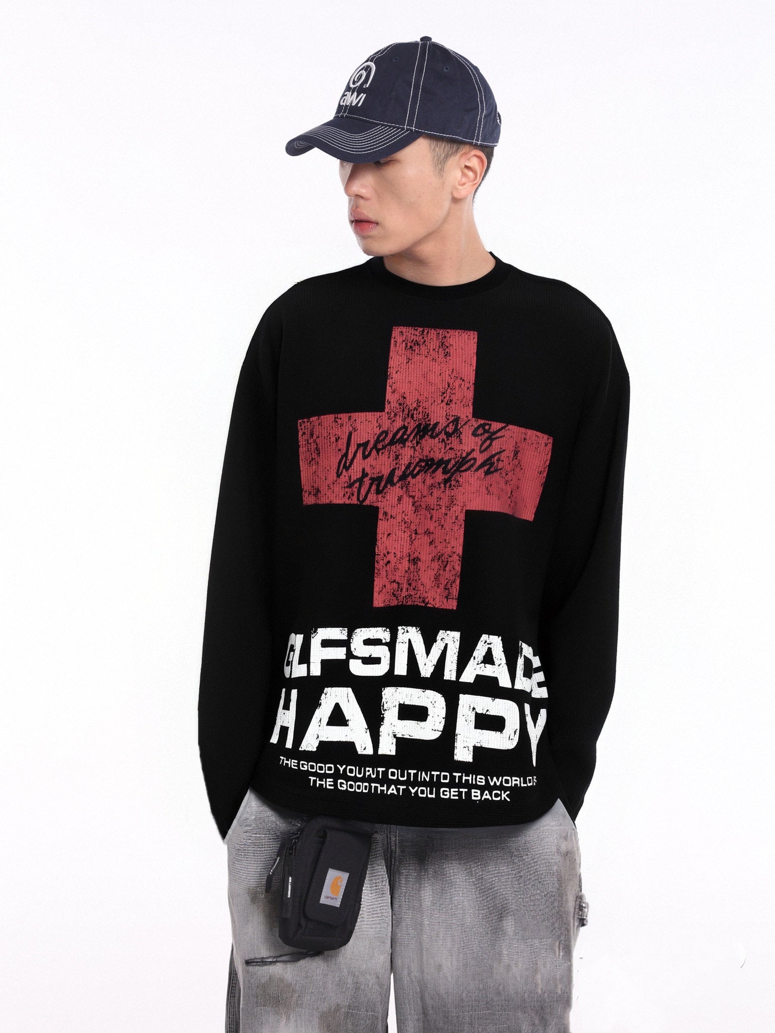 Blessed Cross Graphic Long Sleeve T-shirt