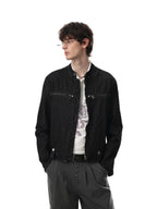 Circuit Contrast-Stitch Biker Jacket