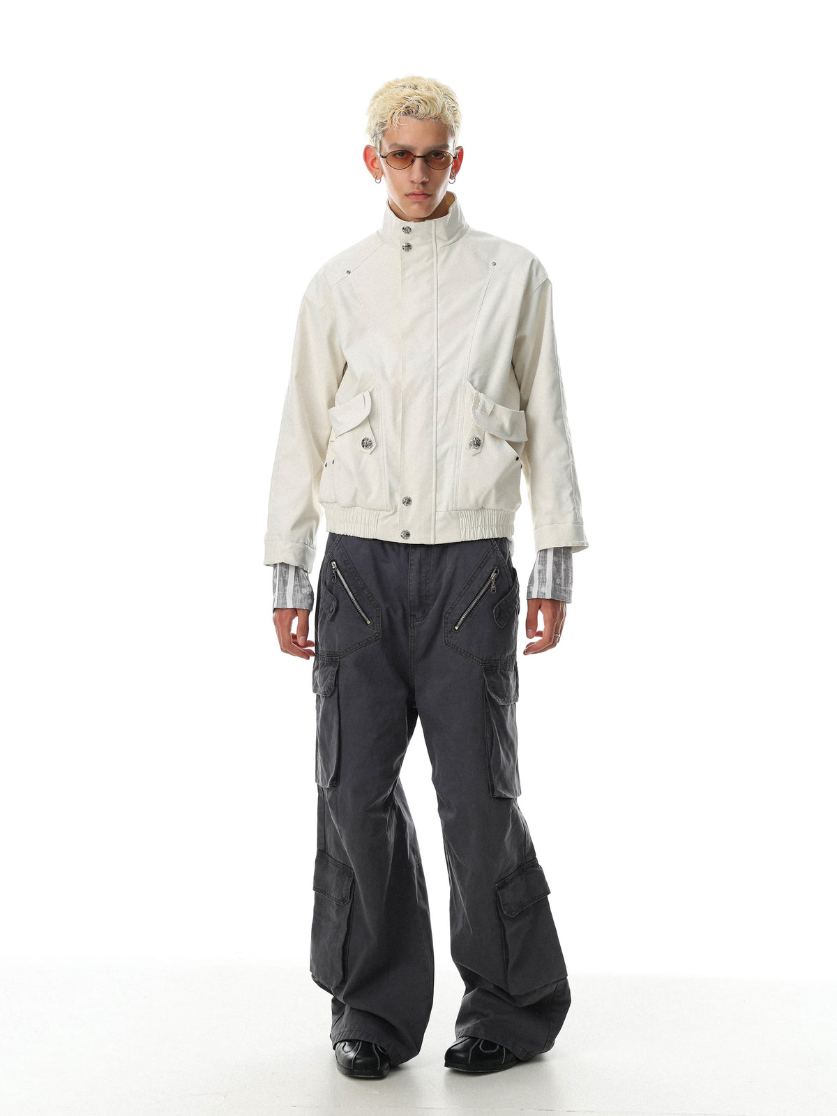 Apex High-Neck Cargo Bomber Jacket