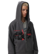 Vandal Studded High-Neck Hoodie