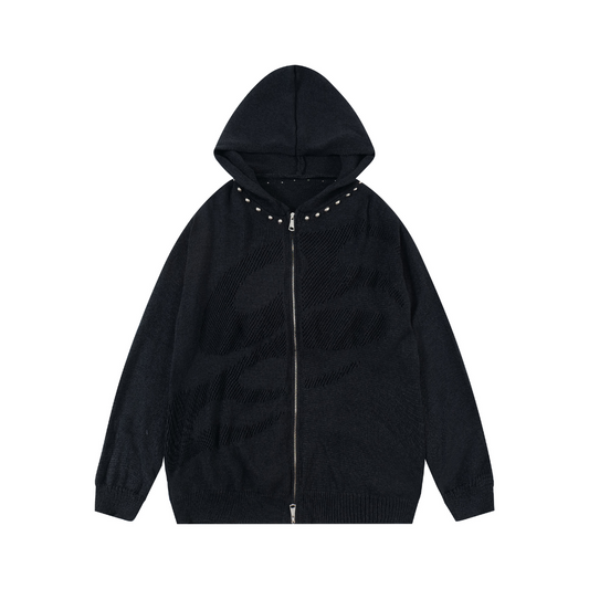 Rebel Edge Studded Hoodie