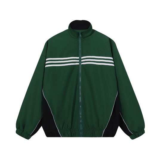 Classic Striped Green Track Jacket