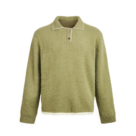 Soft Touch Knit Polo Sweater