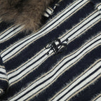 Meridian Fur Collar Long Sleeve Polo