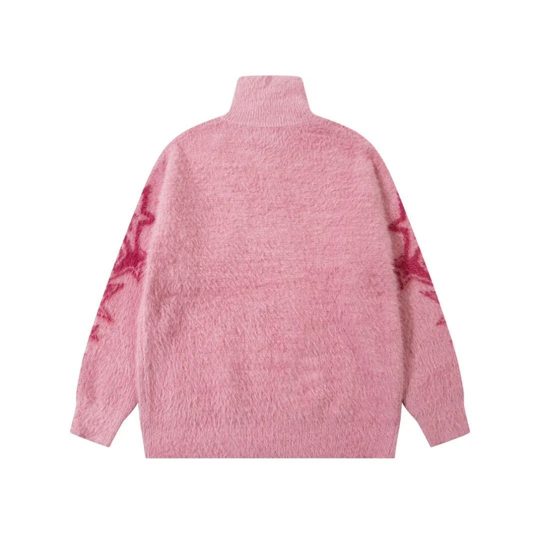 Bubblegum Grunge Full Zip Sweater Jacket