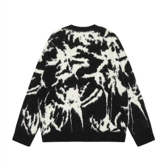 Noir Flora Furry Sweater