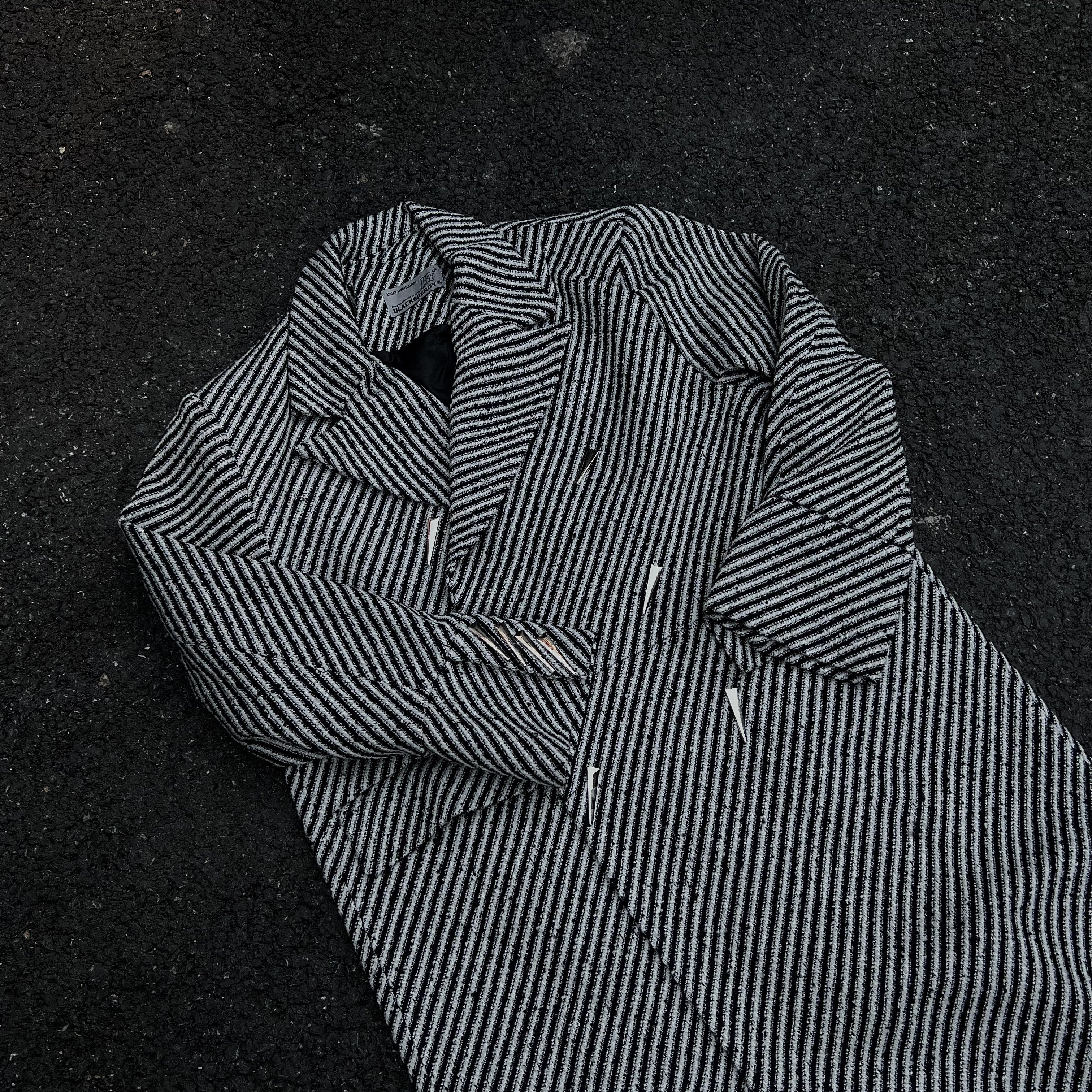 Herringbone Oversized Wool Coat