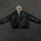 Stealth Leather Two-Layer Jacket
