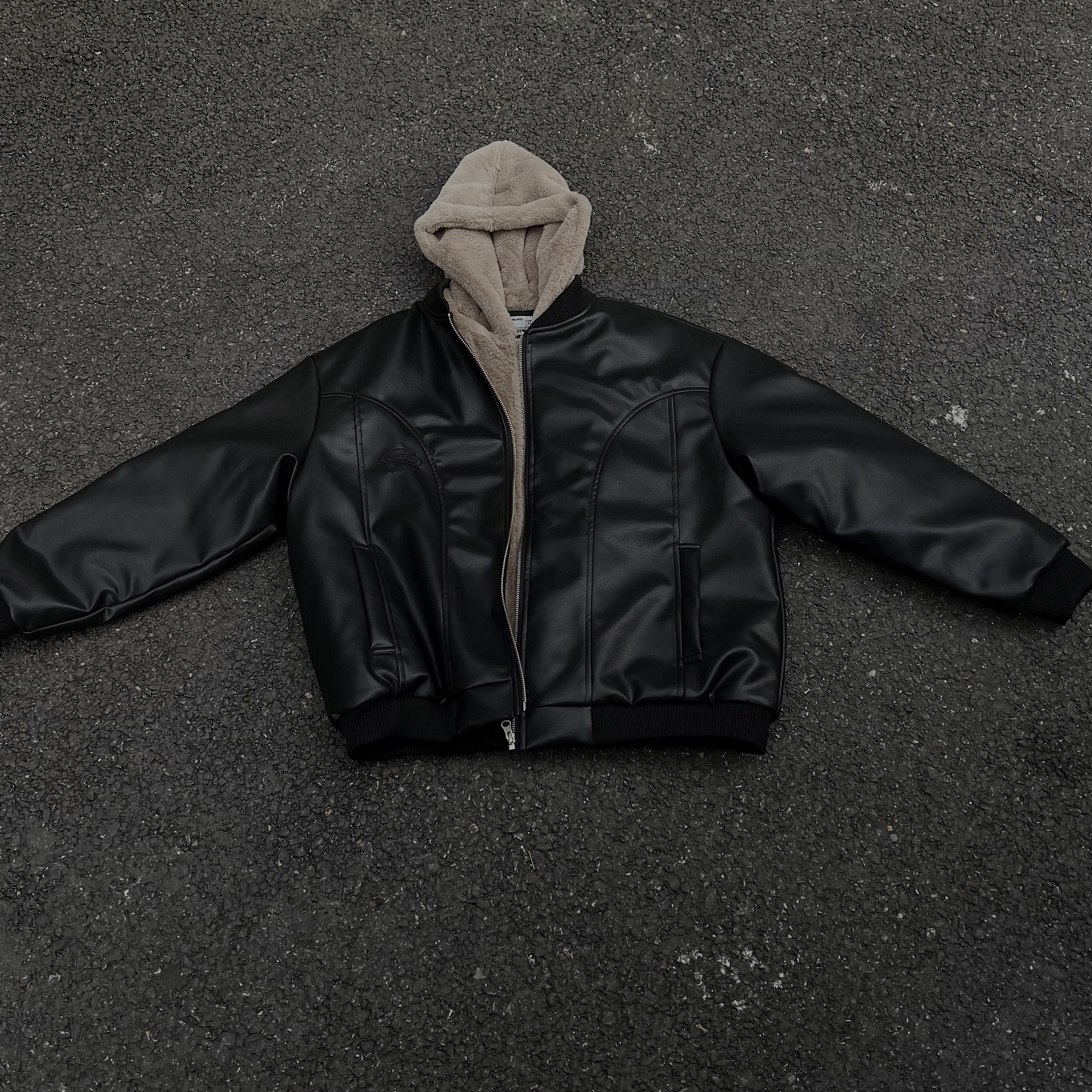 Stealth Leather Two-Layer Jacket