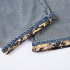 Star Patched Camo Baggy Jeans