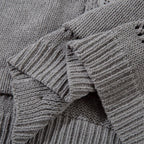 Open Knit Button Cardigan Sweater