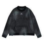 Faded Ribbed Knit Sweater - h0neybear