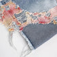 Lace Patchwork Denim Shorts