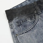 Distressed Dip-Dye Barrel Jean Pants - h0neybear streetwear jeans