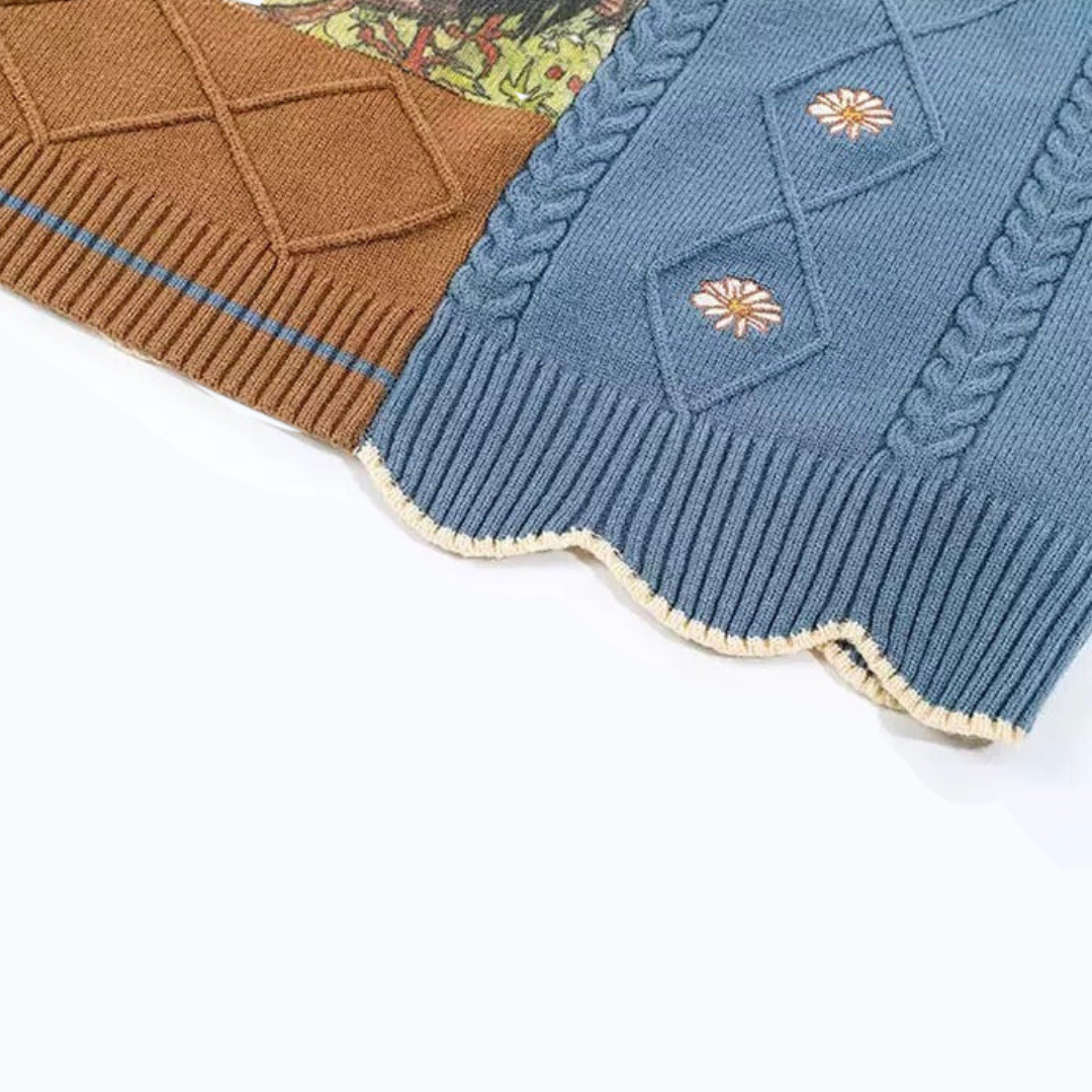 Close up shot Vintage aesthetic twist vest by h0neybear aka honeybear