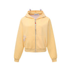 Beaded Zipper Graphic Hoodie