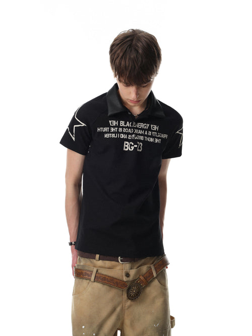Phantom Cross Graphic Polo T-Shirt