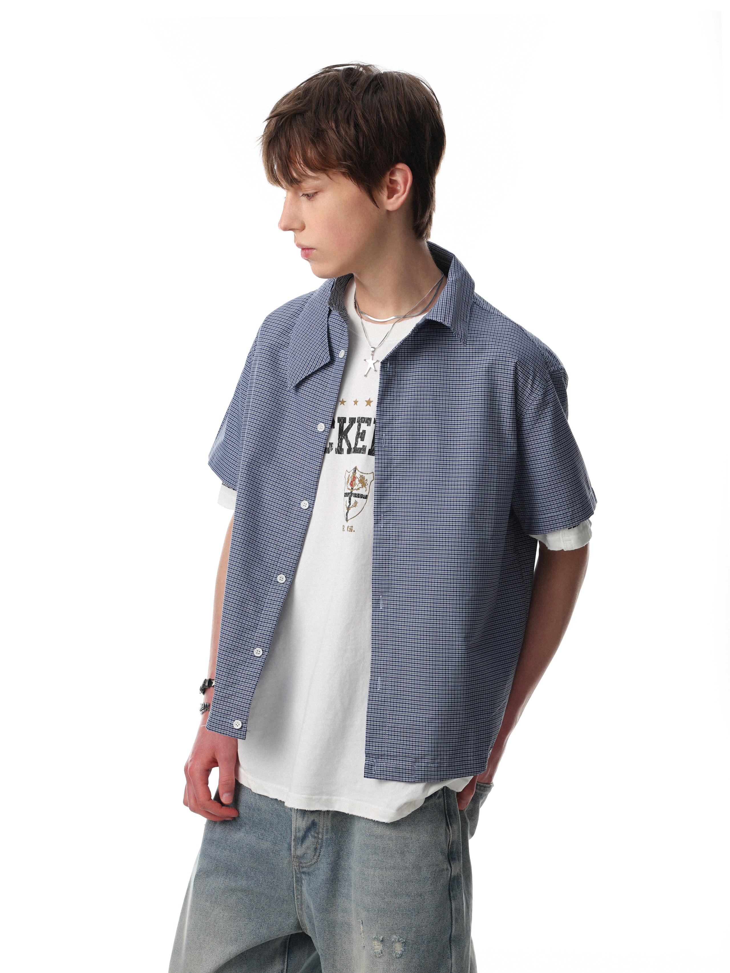 Slate Grid Short Sleeve Shirt