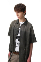 Emberline Distressed Plaid Shirt