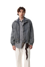Ironclasp High-Neck Washed Jacket