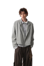 DualLayer Striped Collar Jacket