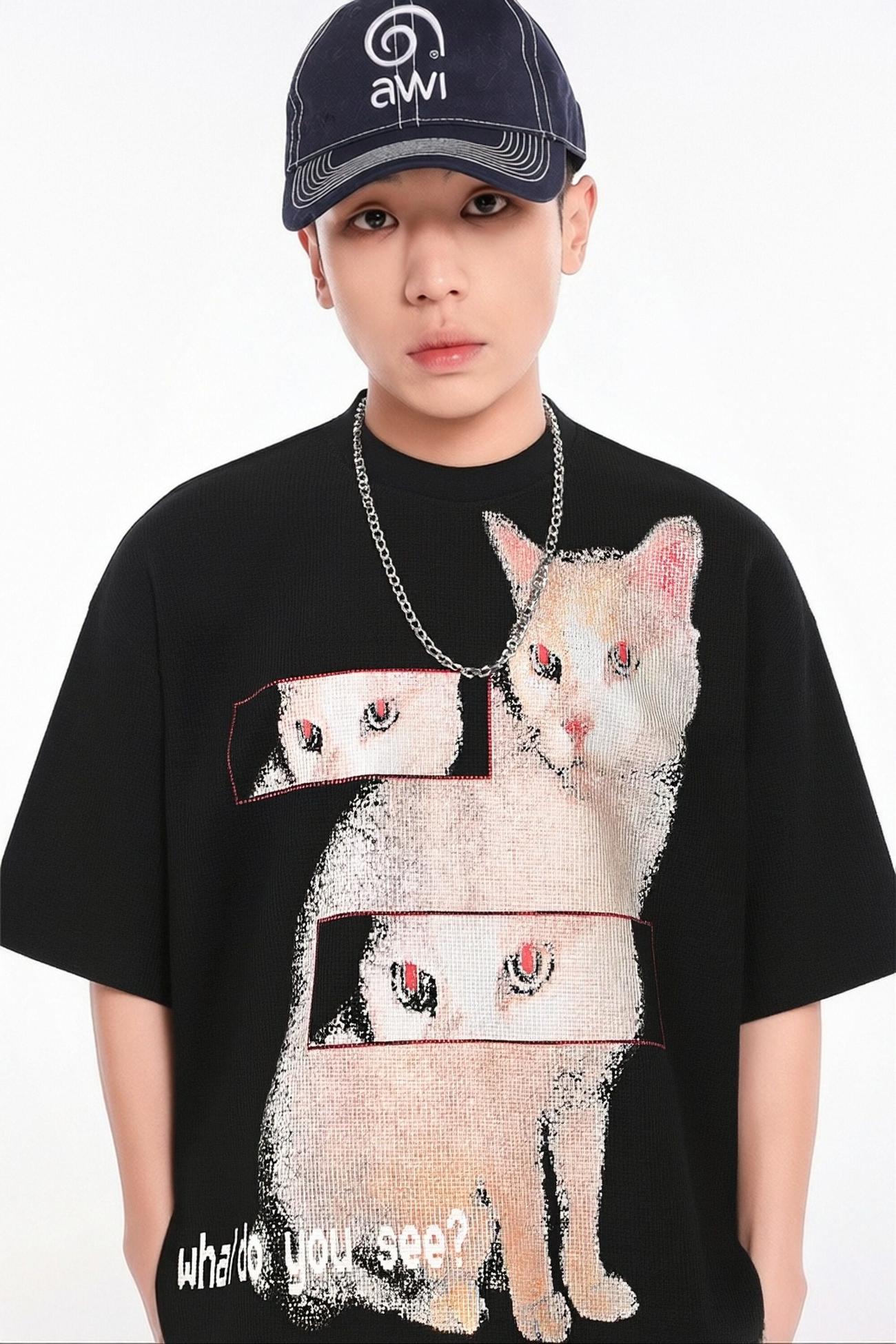Hidden Gaze Graphic T-Shirt