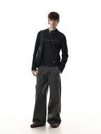Circuit Contrast-Stitch Biker Jacket
