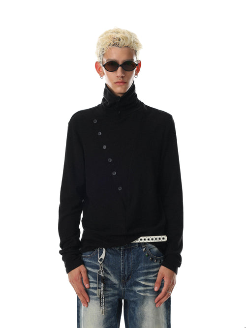 Asymmetric Funnel Long Sleeve