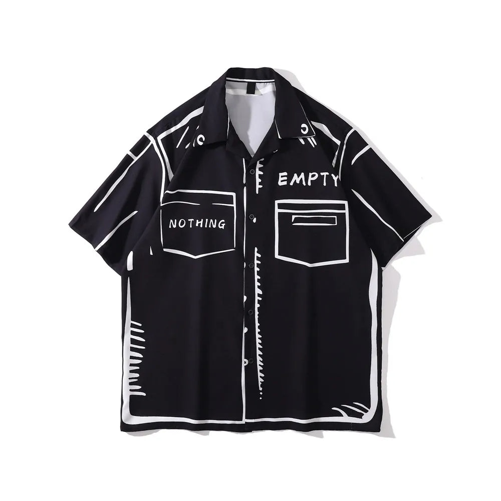 The Nothingness Print Shirt - h0neybear